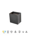 DAVOS XL* APLIQUE EXTERIOR LED* 2*10W 3000K NEGRO ARENADO